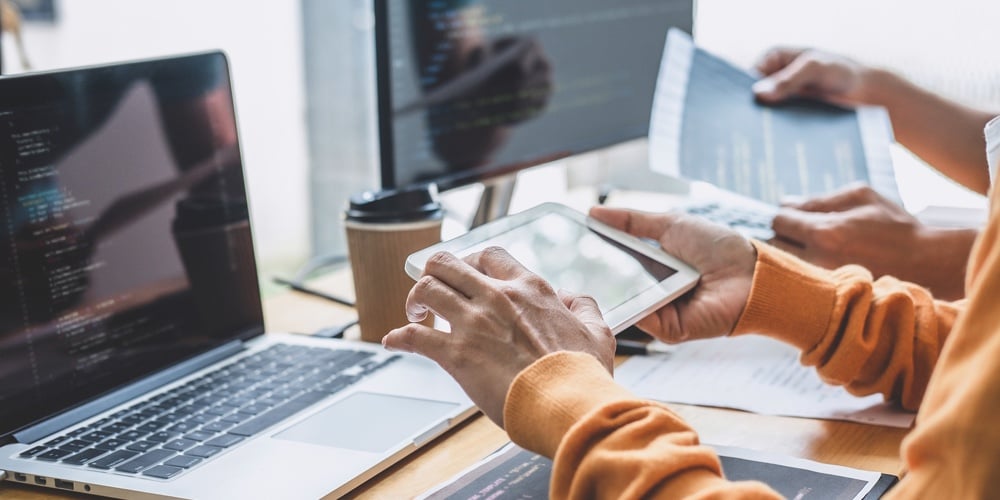 Writing Codes And Typing Data Code Technology