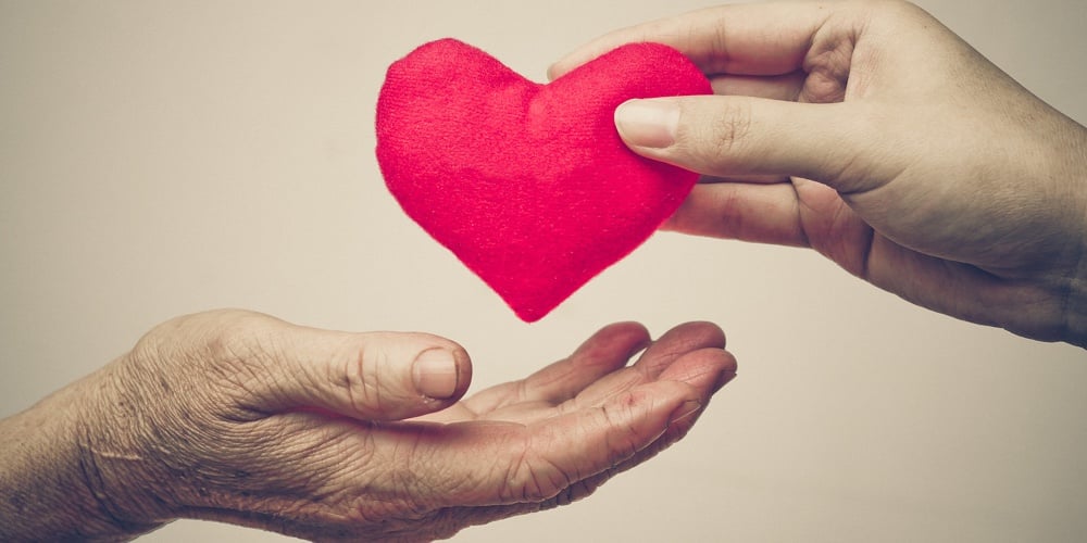 giving love to the elderly