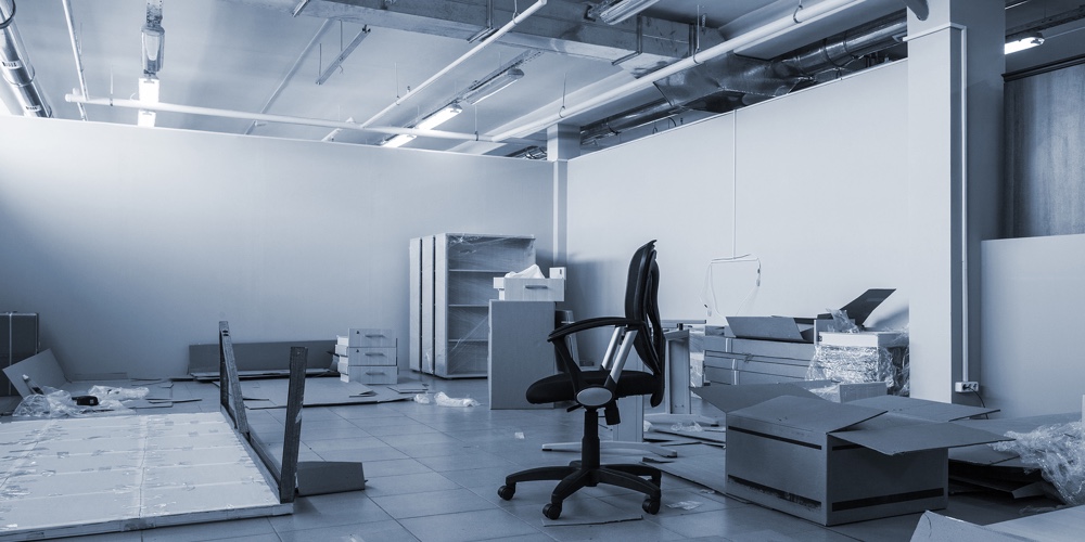 new chair in renovated modern office