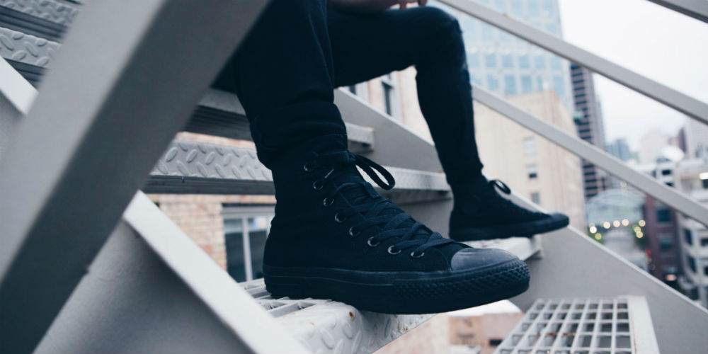 black shoes