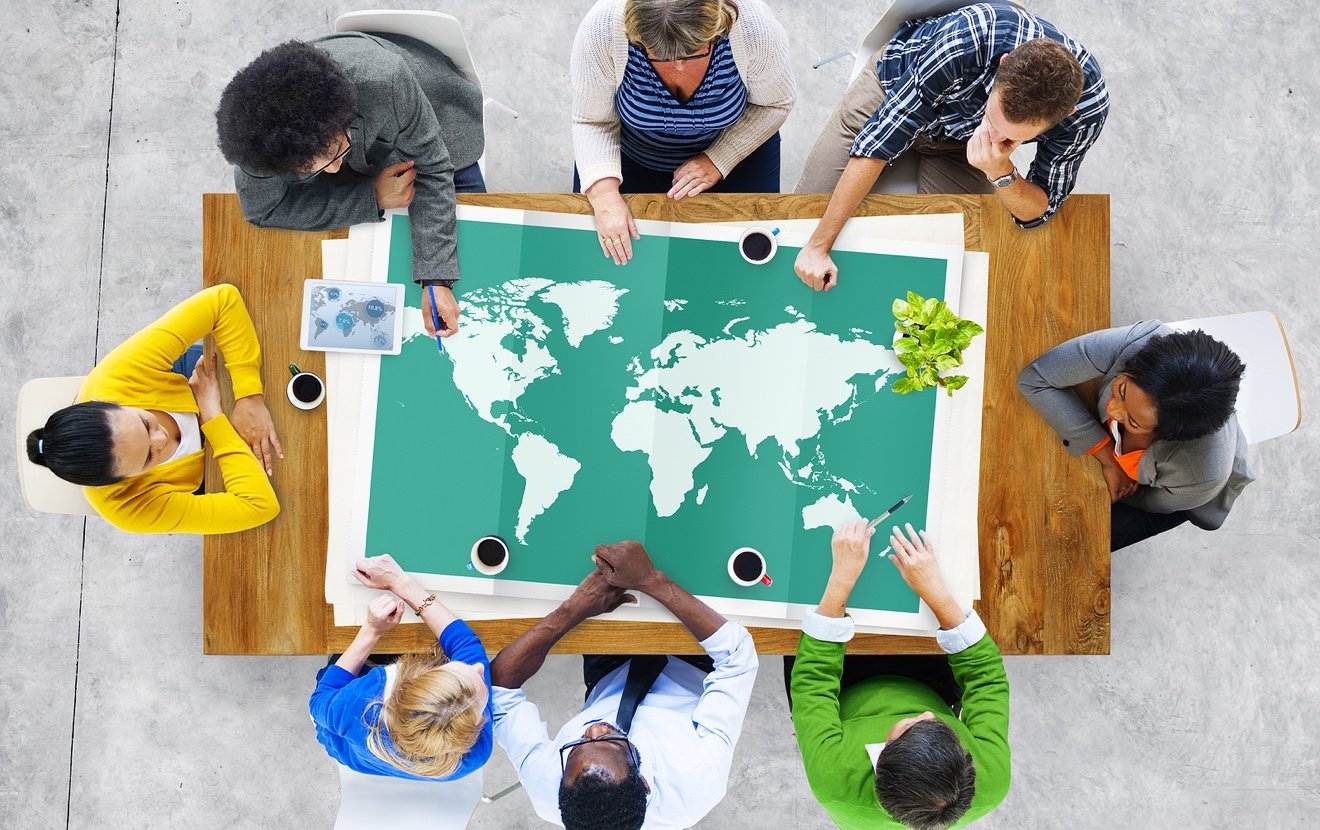 World Global Business Cartography Globalization International Concept