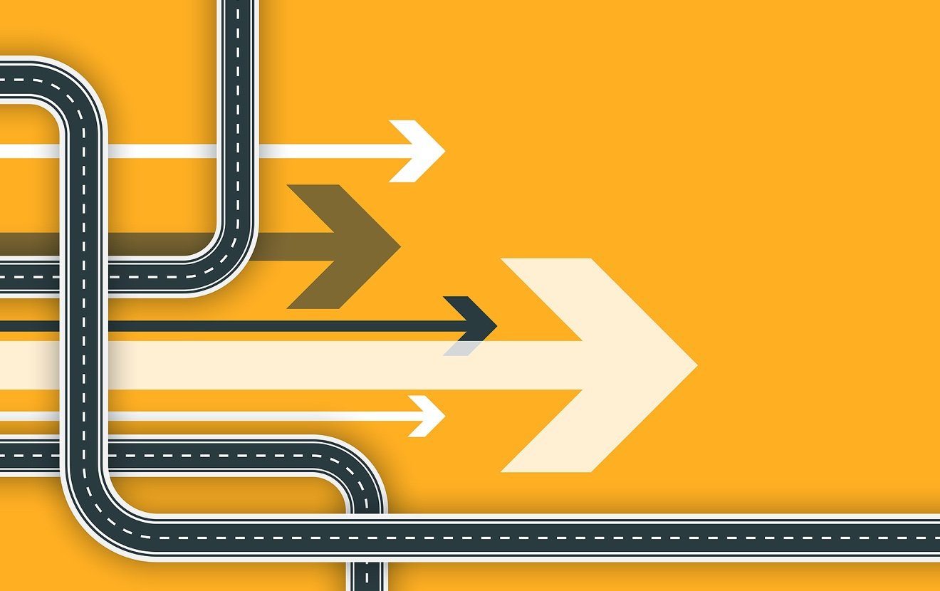 Futuristic Road Map Background. Abstract Gps Navigation Banner. Winding Road Infographic Template. R