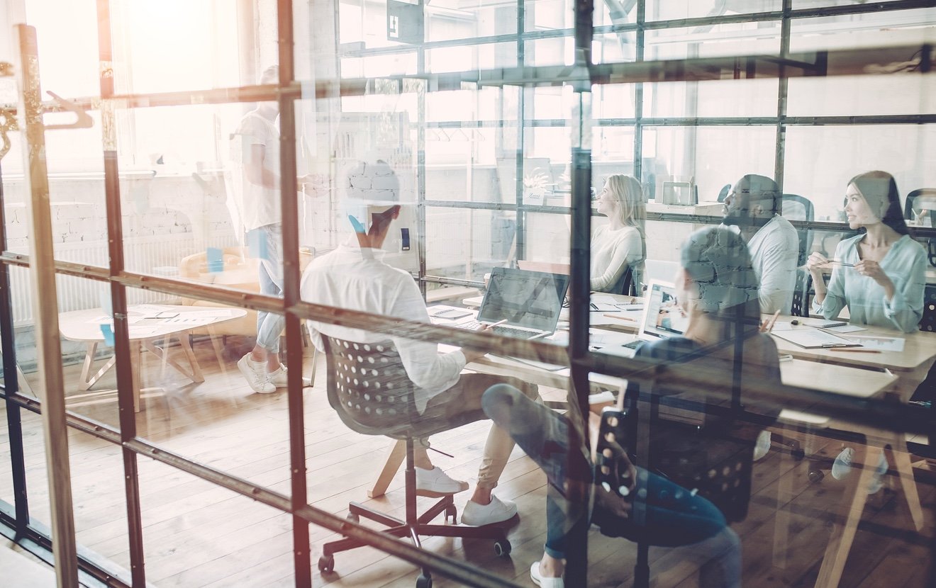 Young People Work In Modern Office