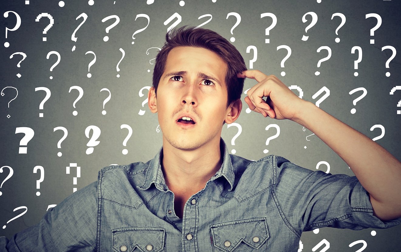 Thoughtful Confused Handsome Man Has Too Many Questions And No Answer Scratching His Head