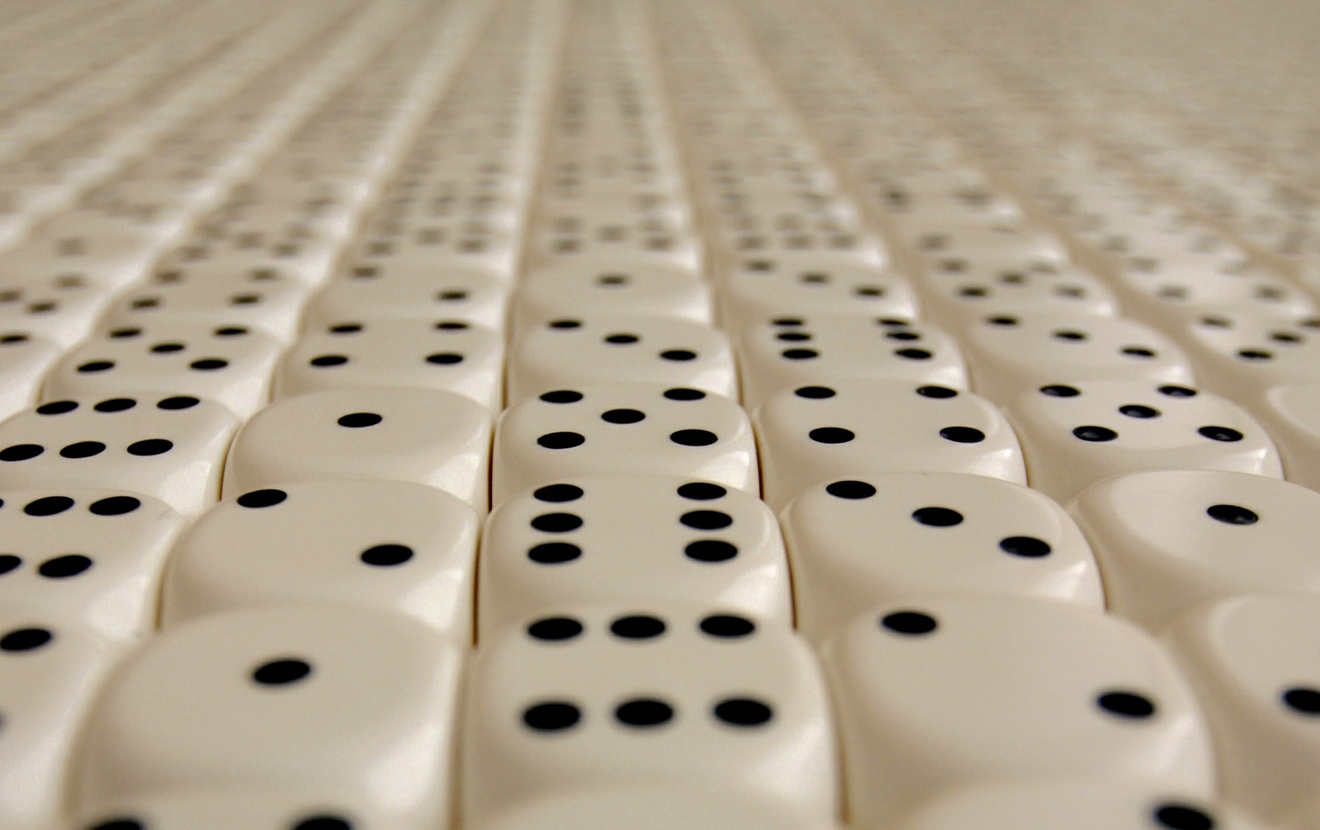 random dice in endless pattern