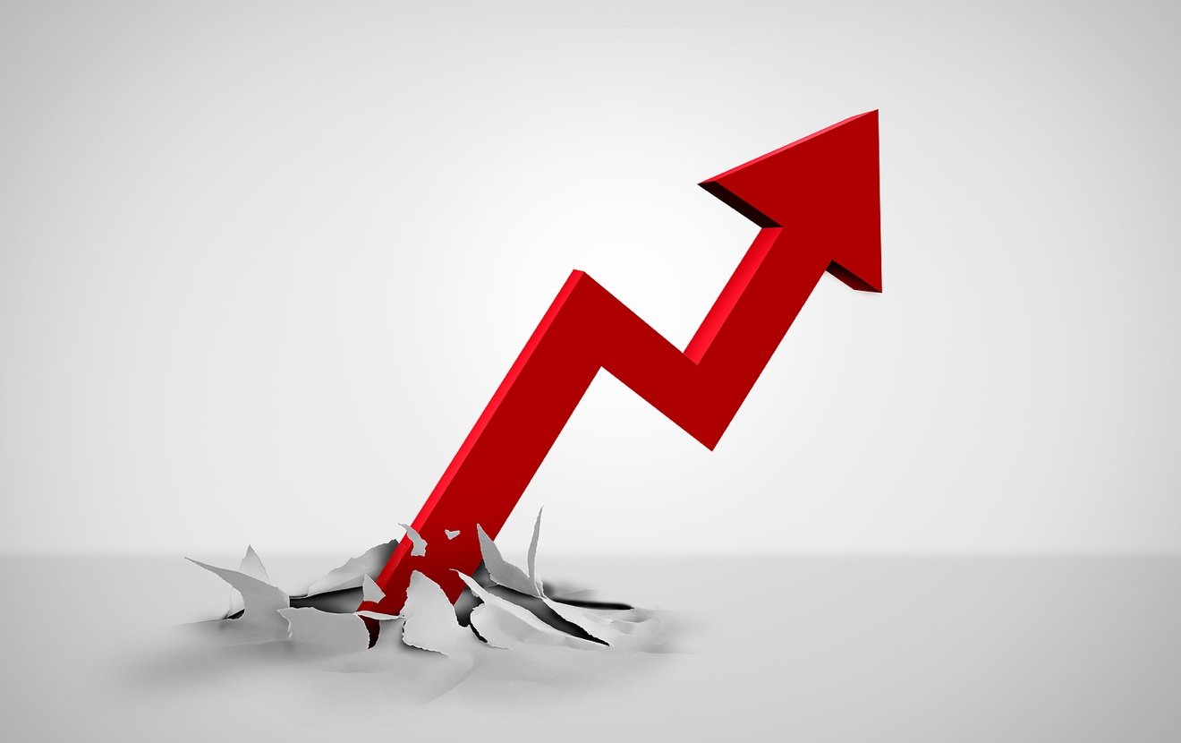 Upward Growth Trend And Soaring Stock Market Performance Or Rising Inflation And Growing Interst Rat